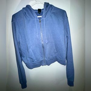 Blue zipper sweater